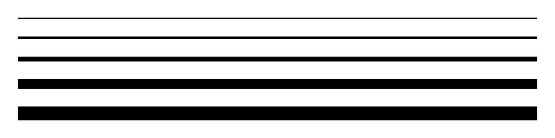 Simple line icons. Straight lines collection. Horizontal lines set. vector
