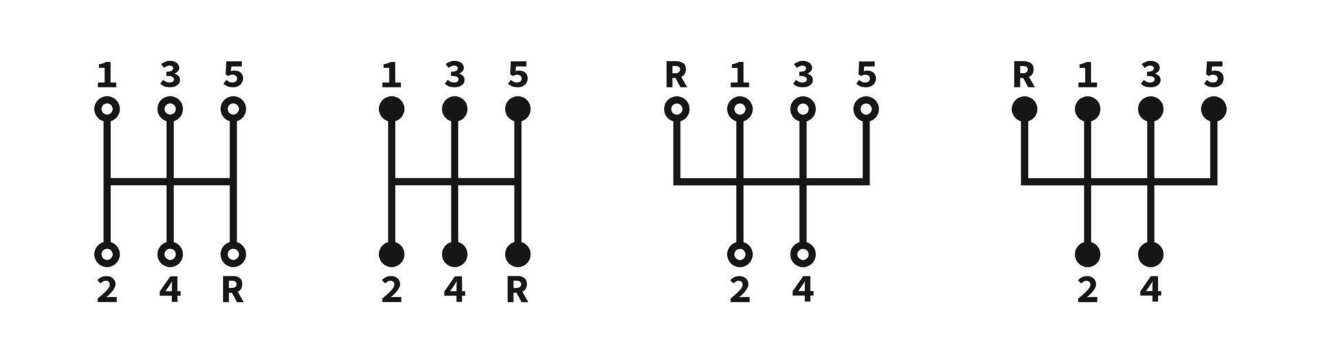 vvCar manual transmission icons. icon of car transmission. Manual transmission icons. EPS 10 vector