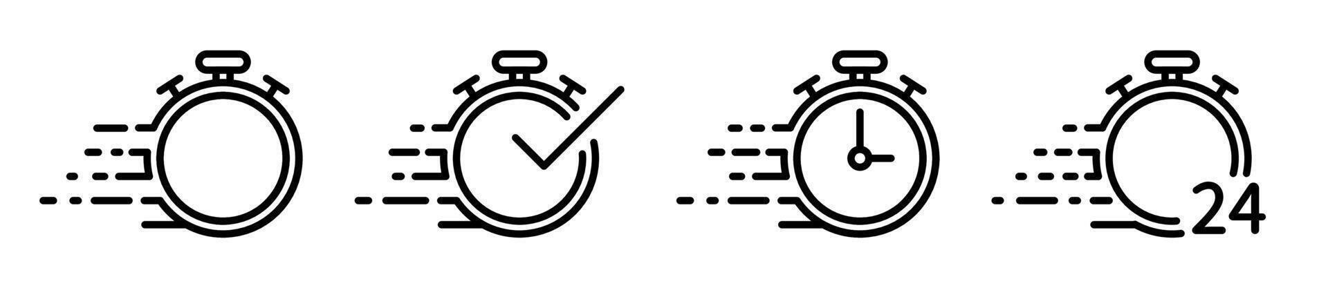 Timer icon. Timer icon set. EPS 10 vector