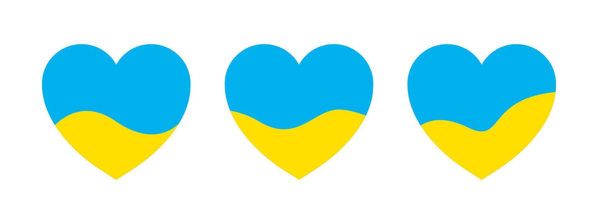 Heart icon with UA flag. Peace to Ukraine. Ukraine flag heart icon. No war in Ukraine icon. Isolated illustration. Peace symbol. design. EPS 10 vector