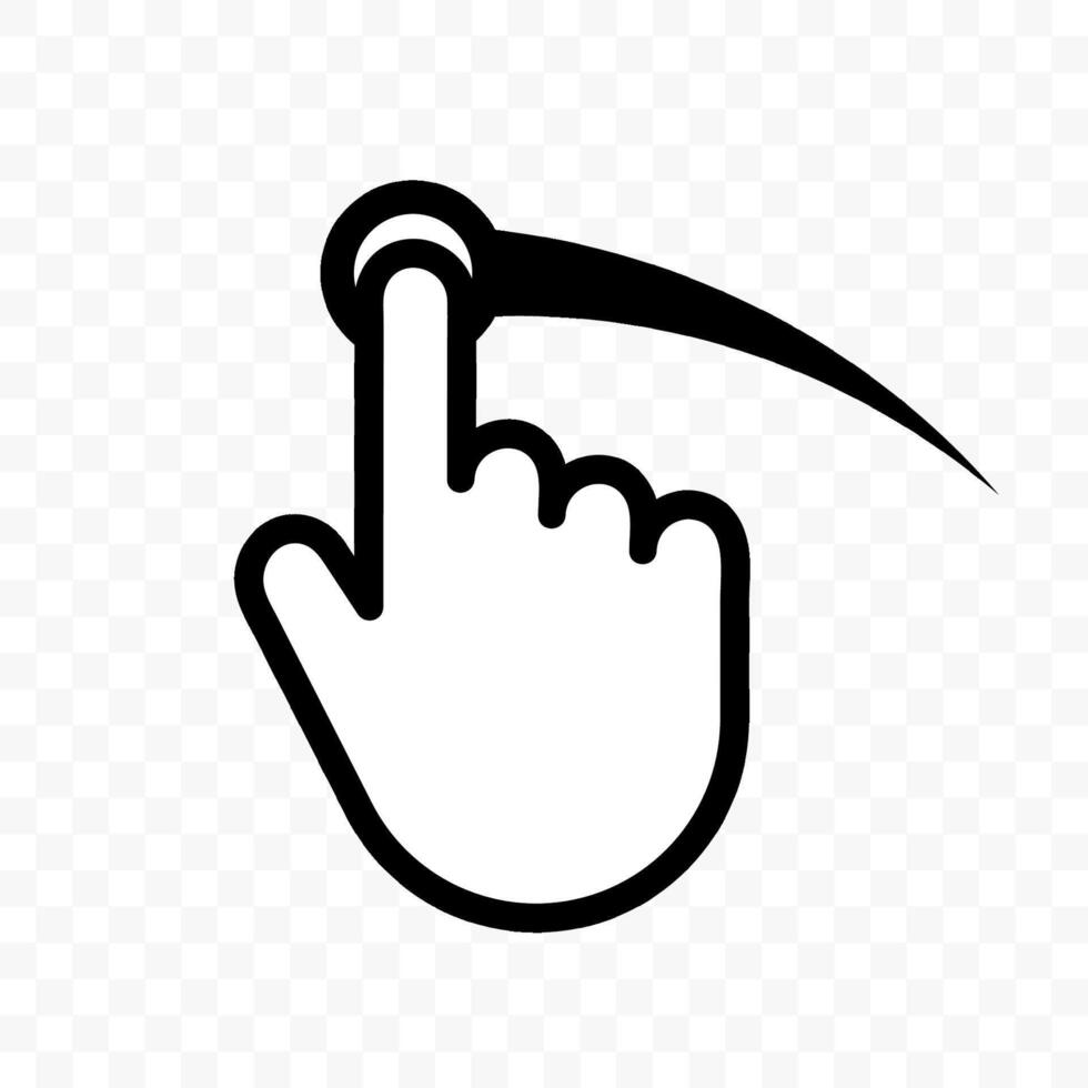 Swipe icon. Screen swipe. Swipe scroll. Button with black swipe icon for mobile app design. EPS 10 vector