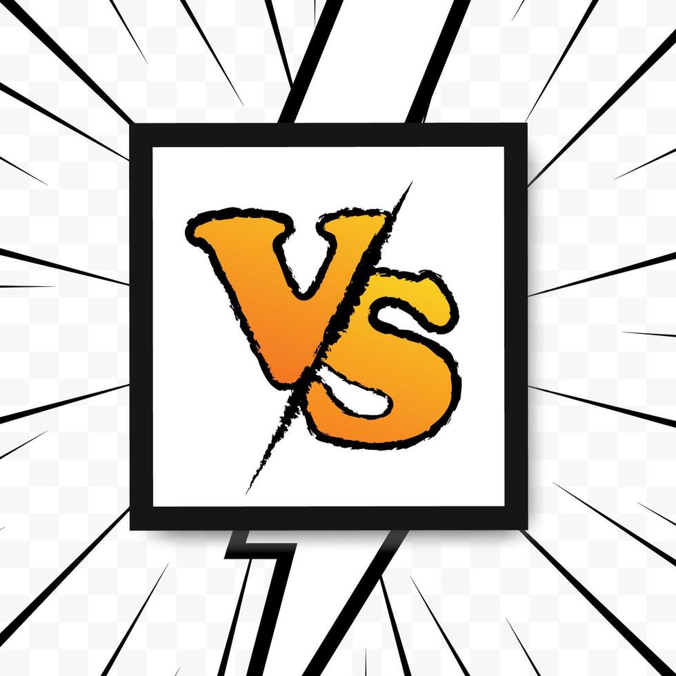 Versus banner isolated on transparent background. VS. Battle, duel, match logo. Versus battle. graphic EPS 10 vector