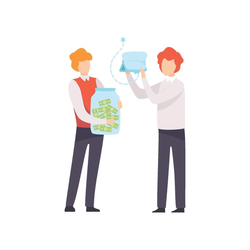 Business Competition, Rivalry Between Colleagues, Office Workers Challenging vector