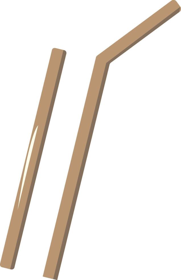 Bamboo Straw Illustration for Zero Waste vector