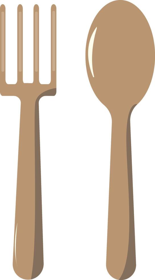 Illustration of Fork and Spoon for Zero Waste vector