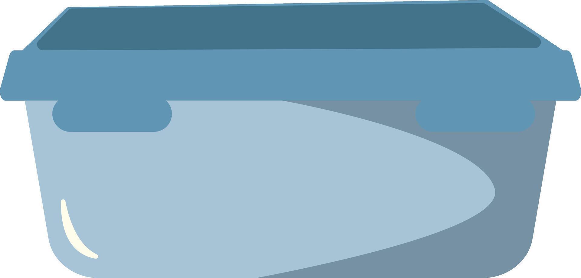 Illustration of a plastic rice box vector
