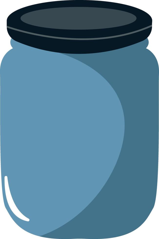 Blue Plastic Jar Illustration vector