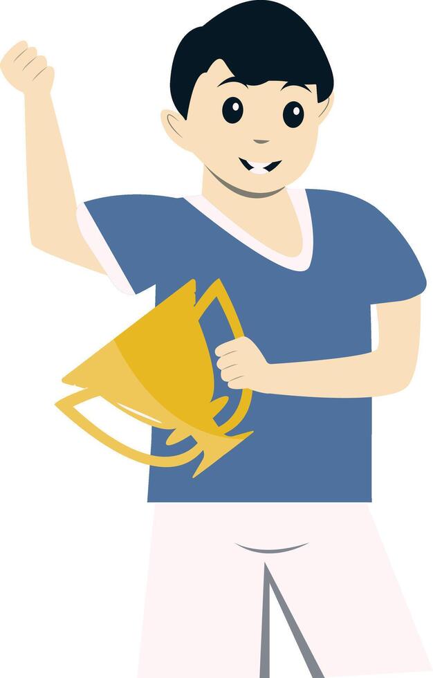 Illustration of Man Winning Business Competition vector