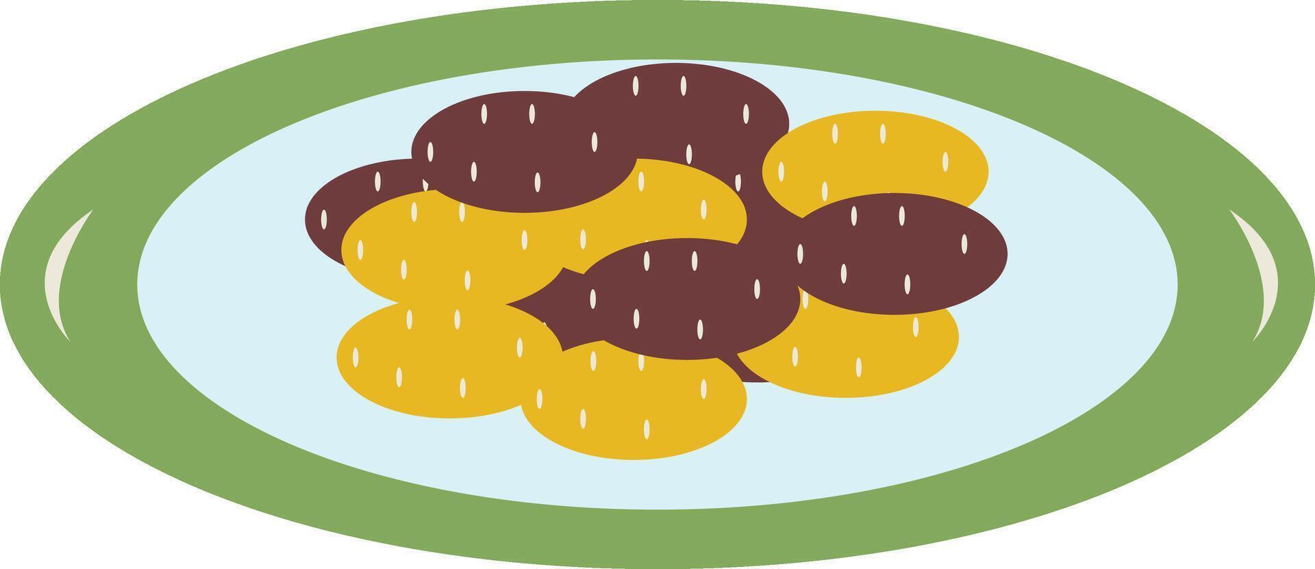 Delicious Nowruz Cookies on the Plate vector