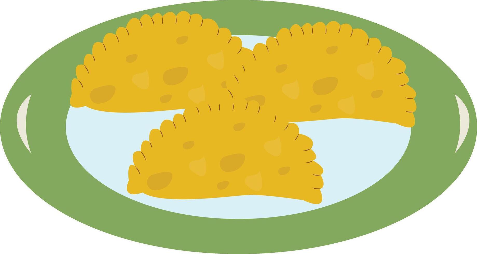 Delicious Shekerbura Illustration vector