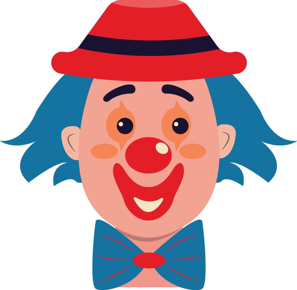 Creepy Clown Mask in Blue Hair Design vector