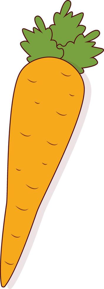 Easter Carrot in Flat Design vector