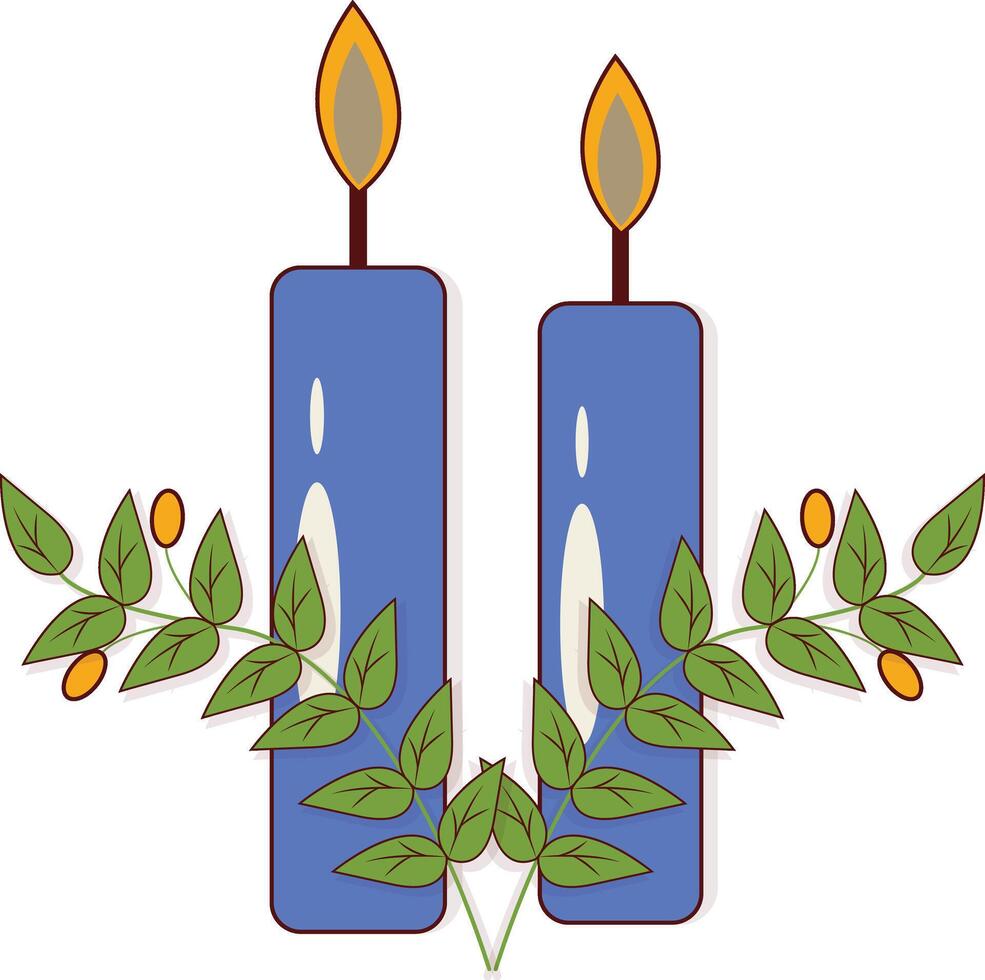 Easter Candle for Decoration vector