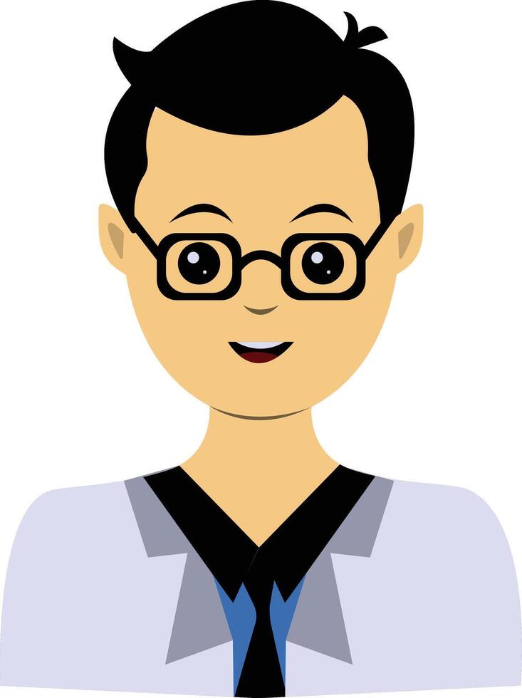 Illustration of Men Doctor with Uniform and Glasses vector