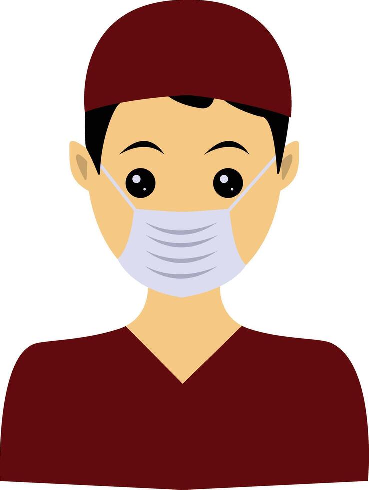 Illustration of Men Nurse with Mask vector