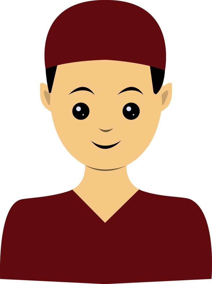 Illustration of Men Nurse in Maroon Uniform vector