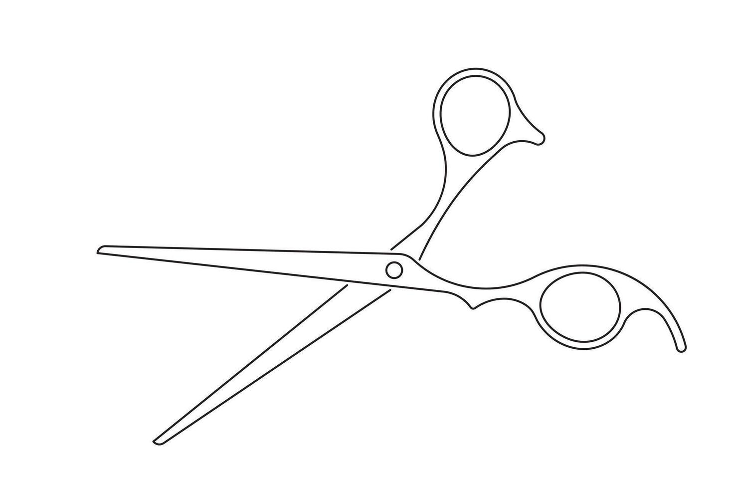 Hairdress barber scissors, professional salon tools. Hairdressing design element. vector