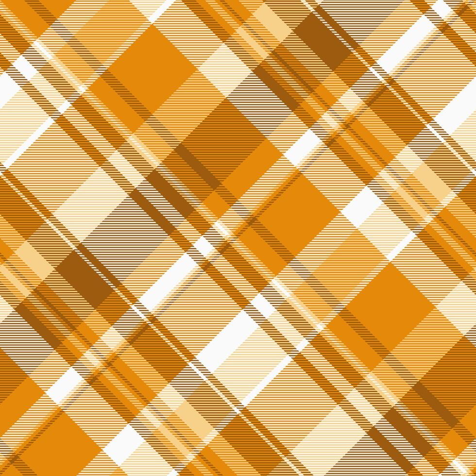 Man background texture , dimensional seamless fabric pattern. Blanket plaid tartan textile check in orange and white colors. vector