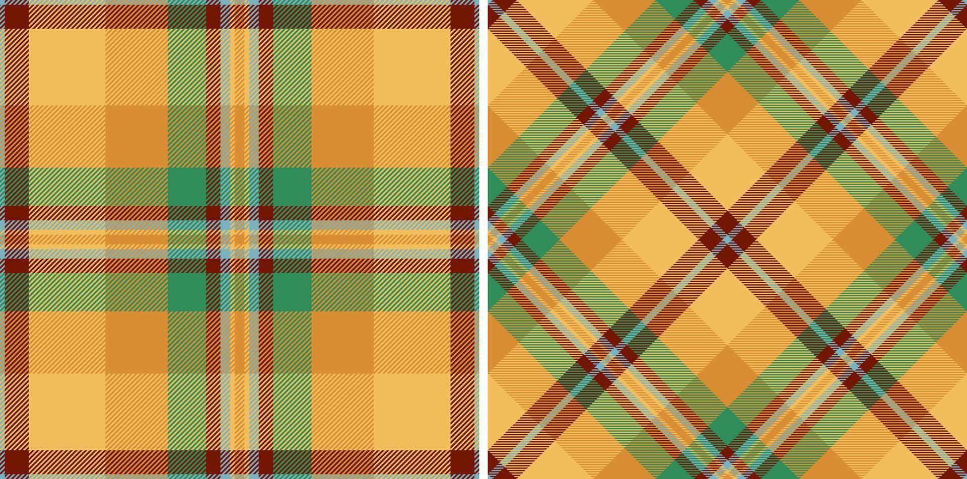 Texture seamless pattern of check background fabric with a tartan textile plaid. Set in fashionable colors for fashion clothes for mature ladies. vector