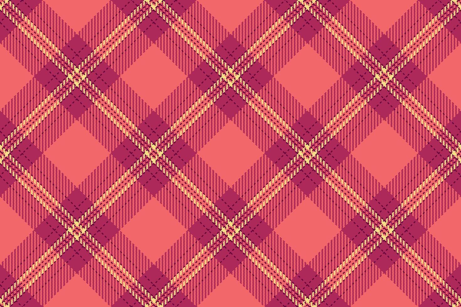 Floor check background textile, volume pattern seamless tartan. Proud plaid fabric texture in pink and red colors. vector