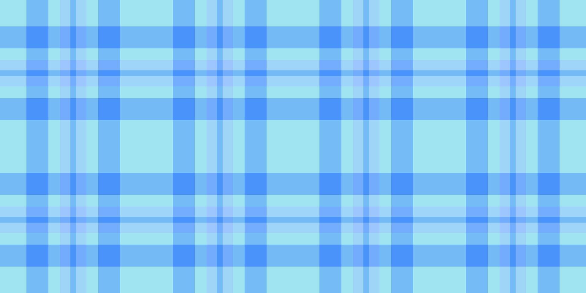 Difficult check fabric texture, chequered plaid tartan. Scrapbooking background pattern seamless textile in cyan and blue colors. vector