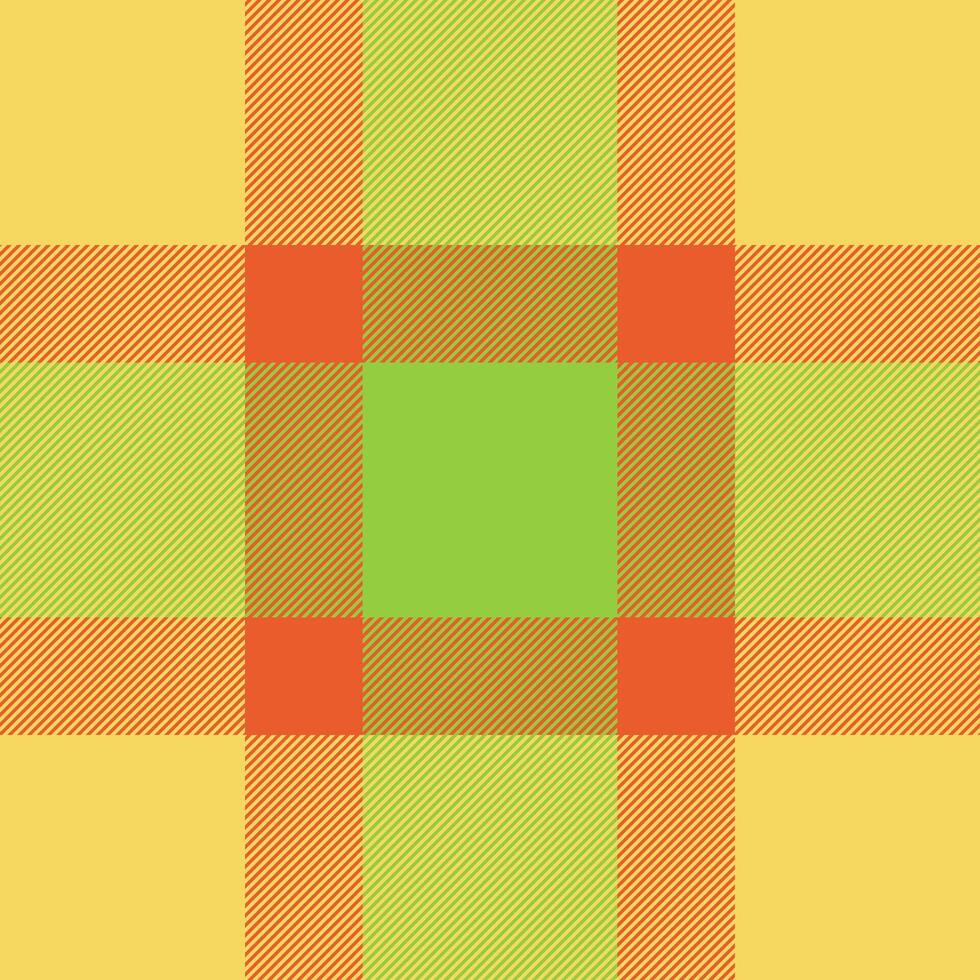 Comfortable check pattern , veil plaid texture seamless. Print textile background fabric tartan in yellow and green colors. vector