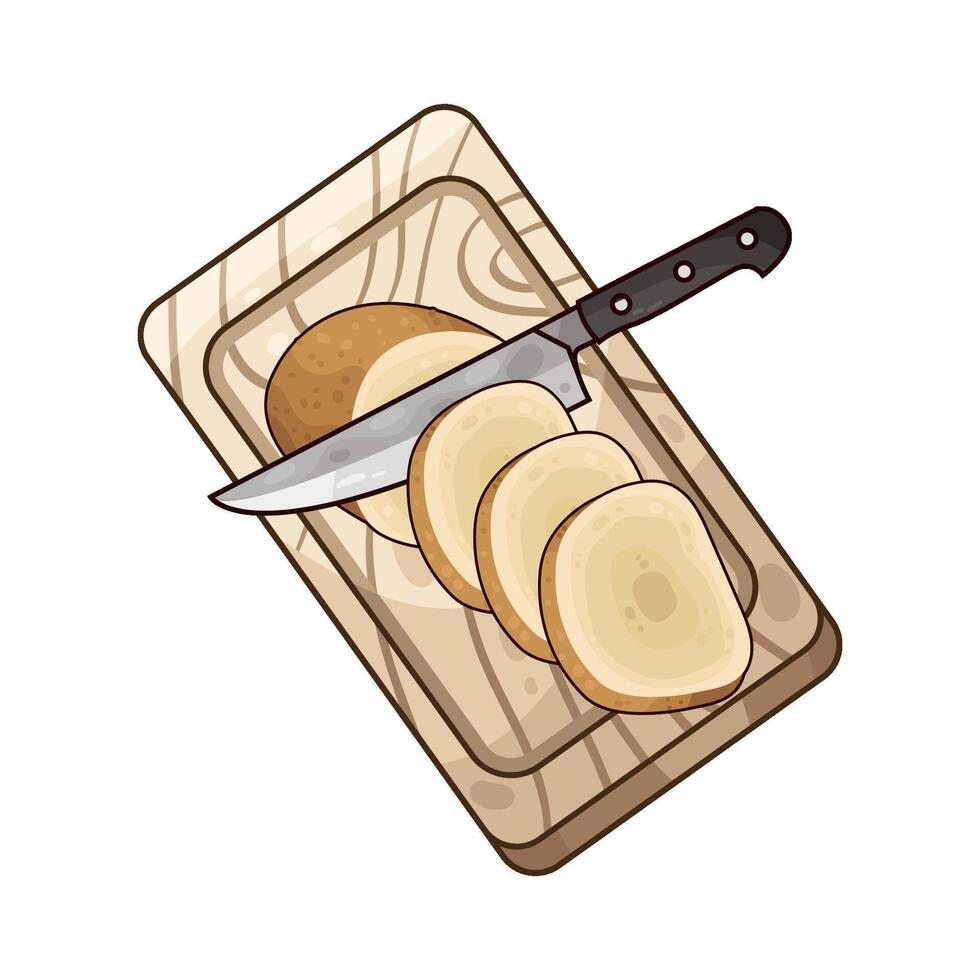 cut potatoes illustration vector