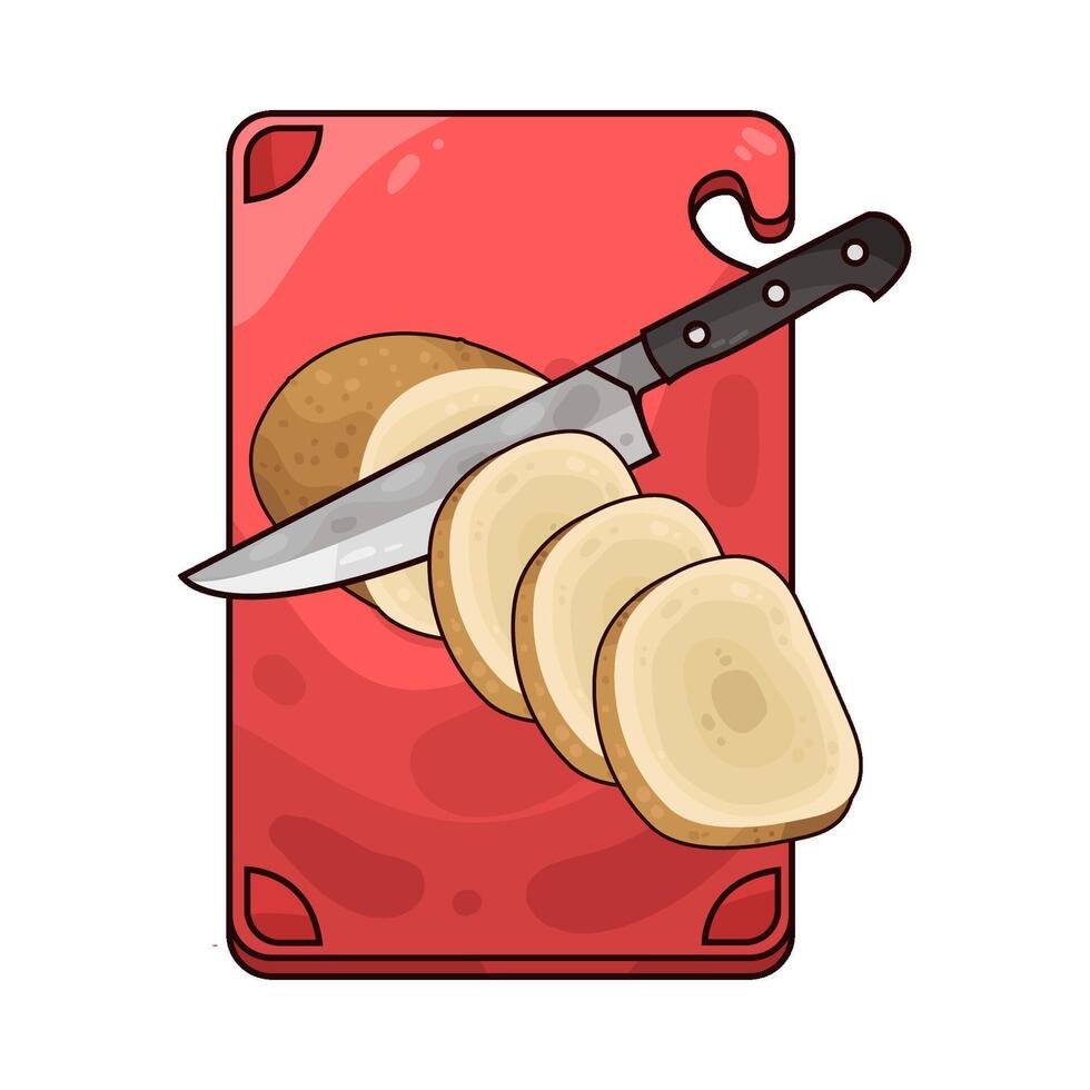 potato slices illustration vector