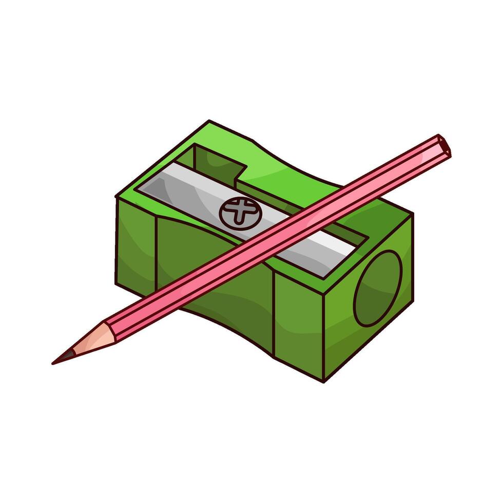 pencil and sharpener vector