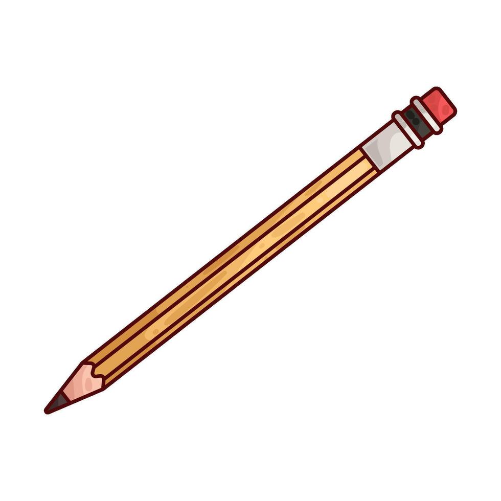 yellow pencil illustration vector