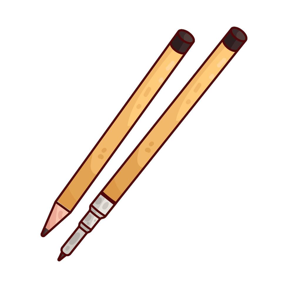 illustration of yellow pencil vector