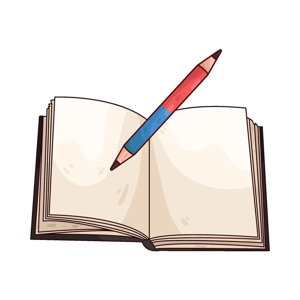 illustration of write in a book vector