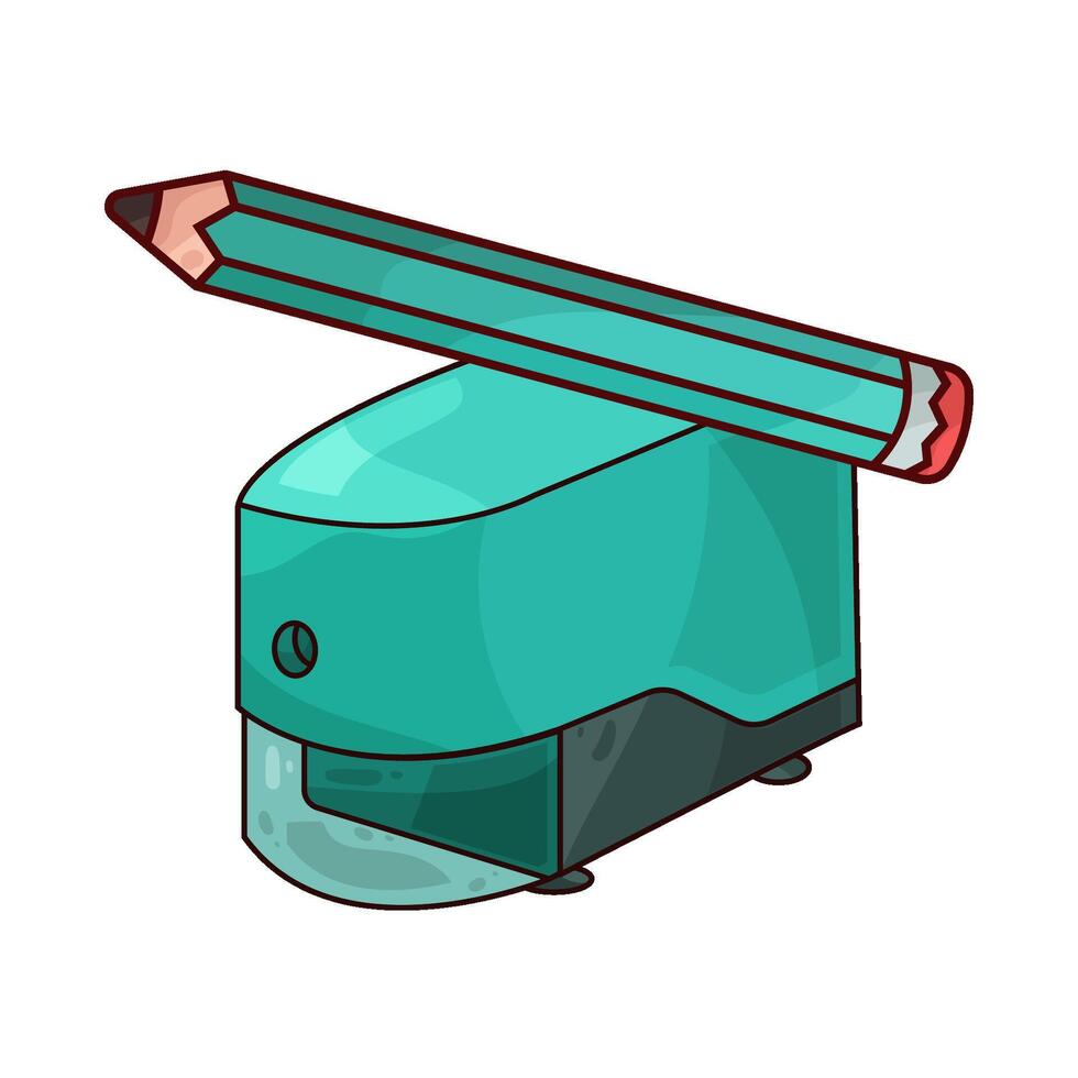 sharpener with pencil illustration vector