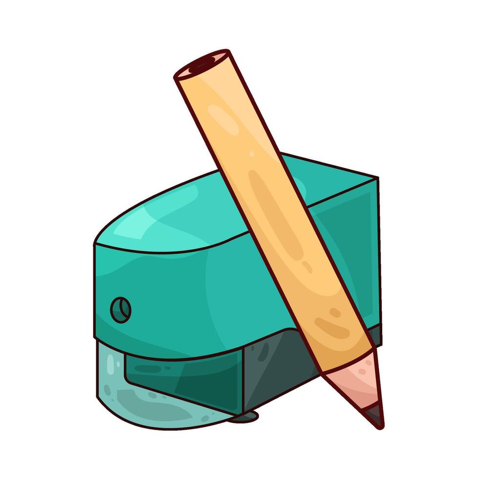 sharpener and pencil illustration vector
