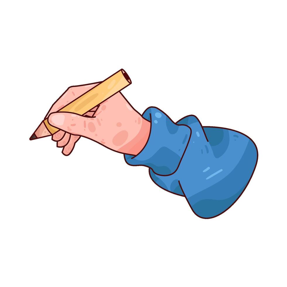 write using a pencil illustration vector