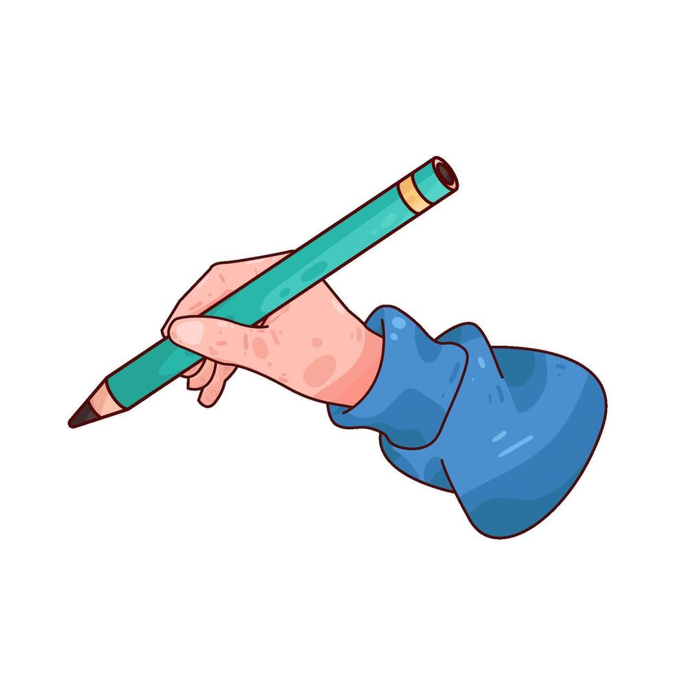 illustration of write using a pencil vector