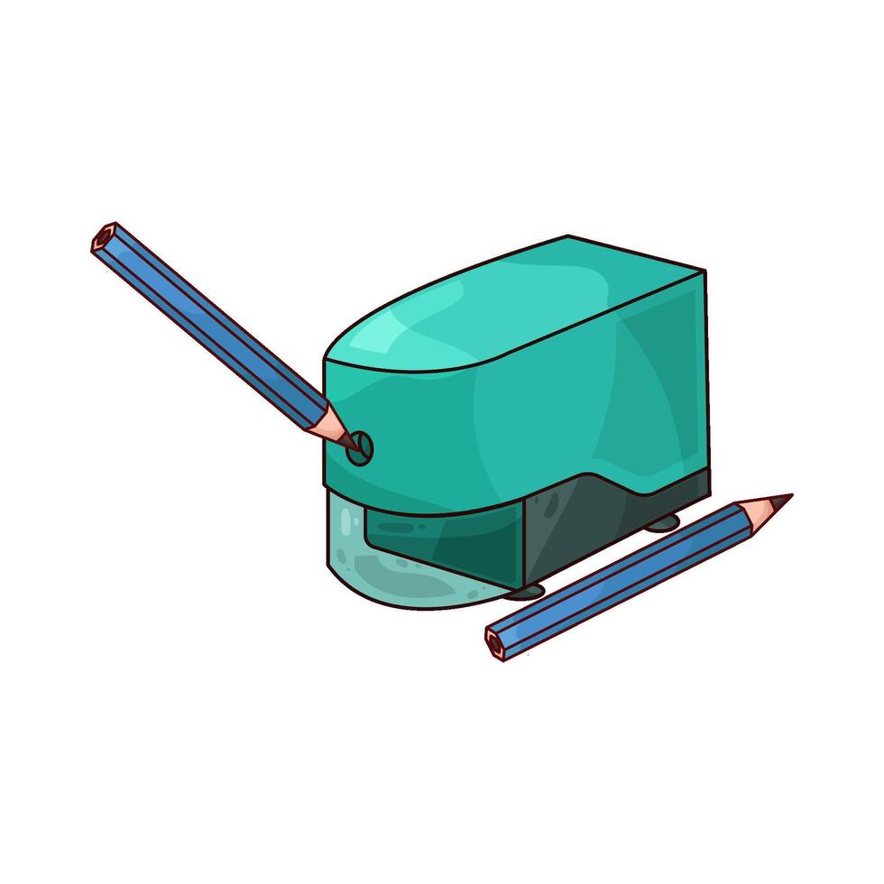 sharpener with two pencils vector