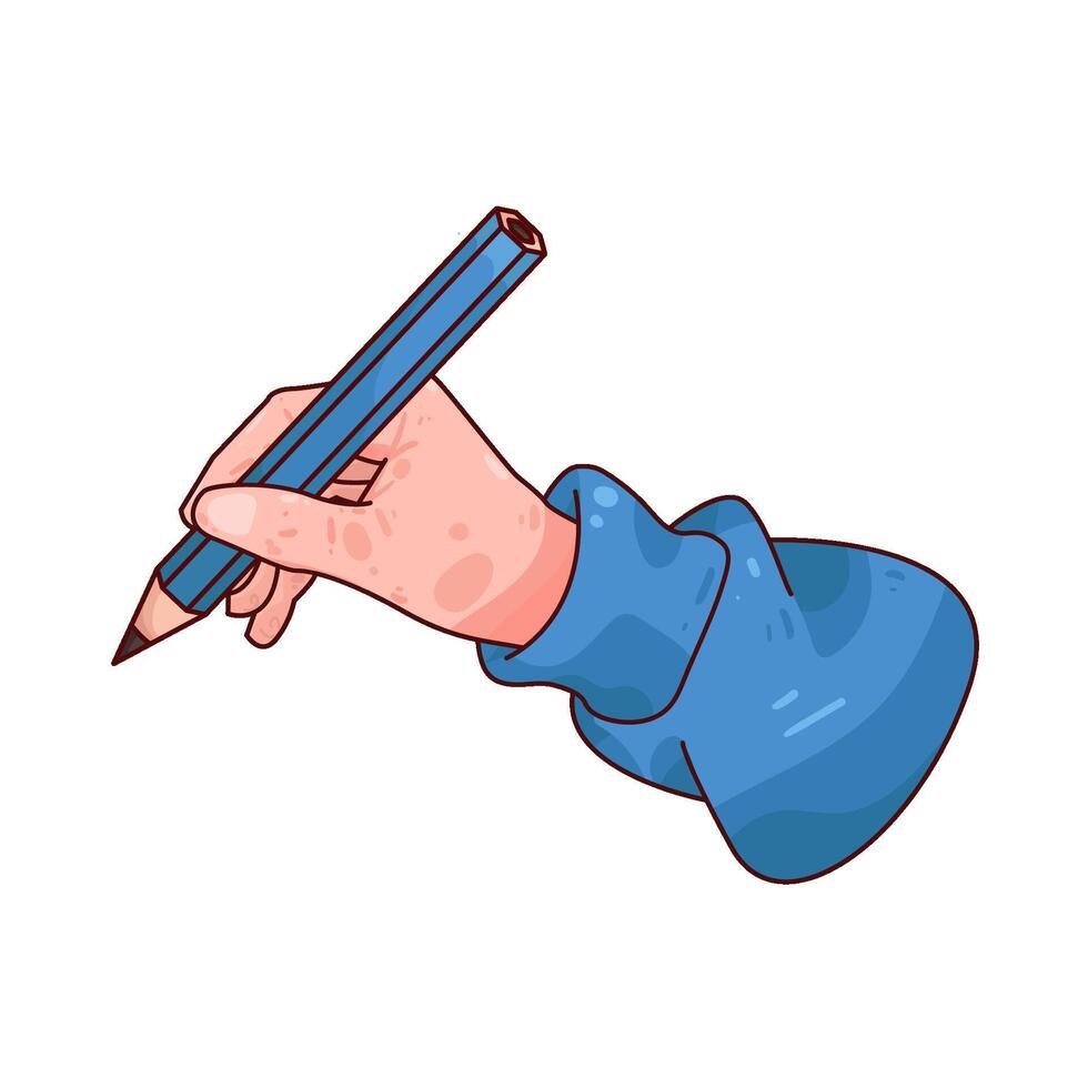 write using a pencil vector