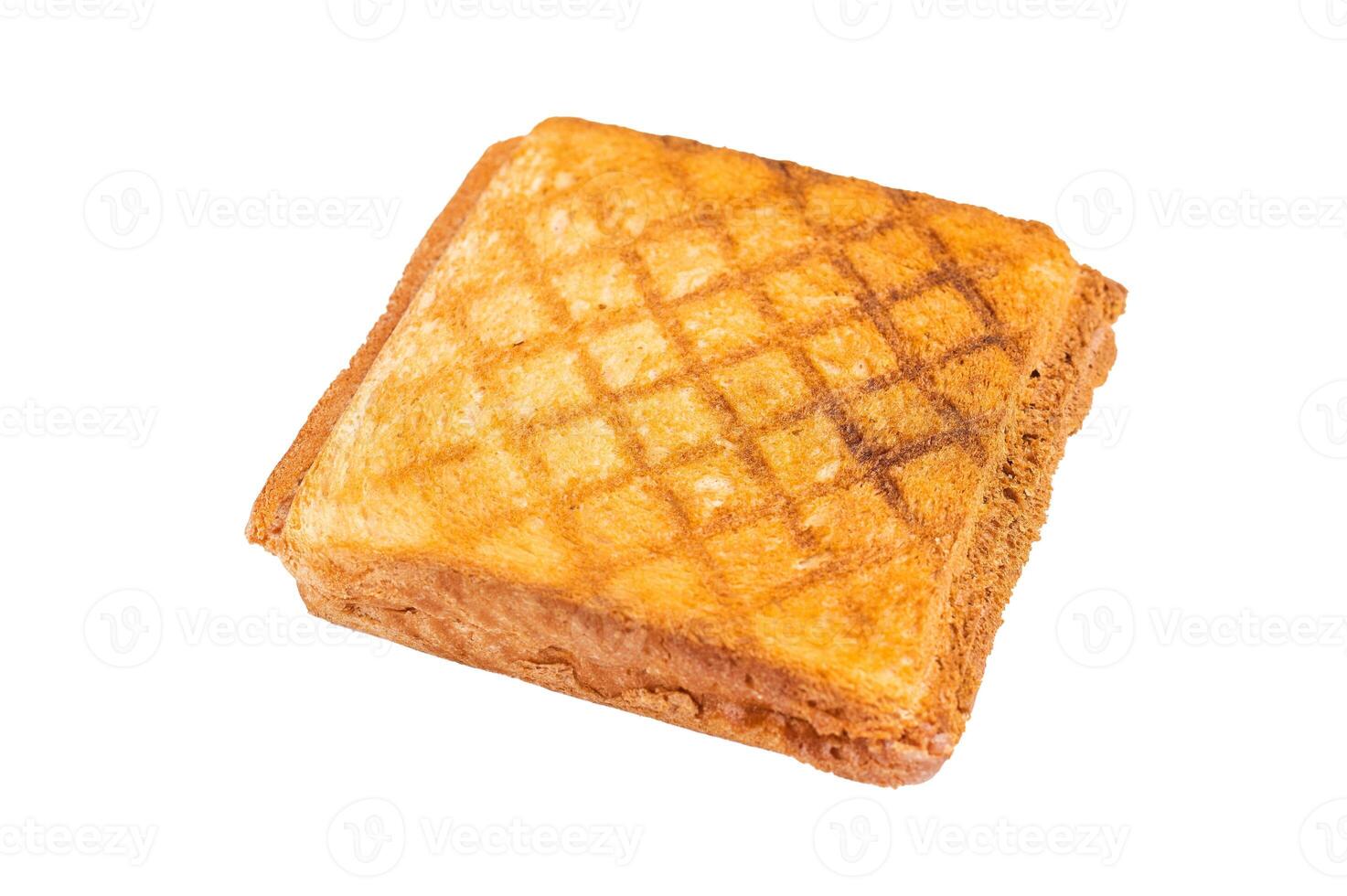 Grilled cheese sandwich isolated on white background. top view photo