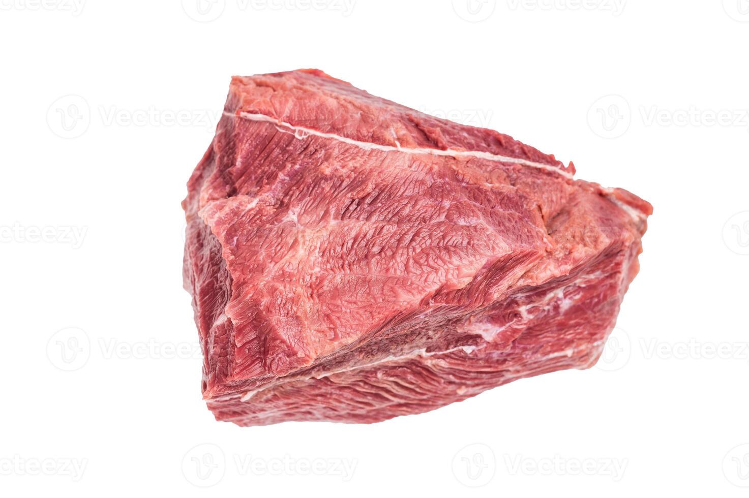 Raw Wild Boar meat, fresh Game Meat Isolated on white background. top view photo