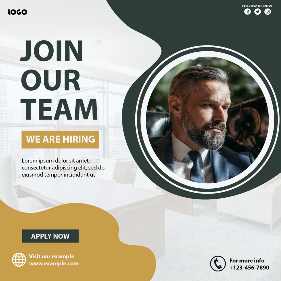 job social media template psd