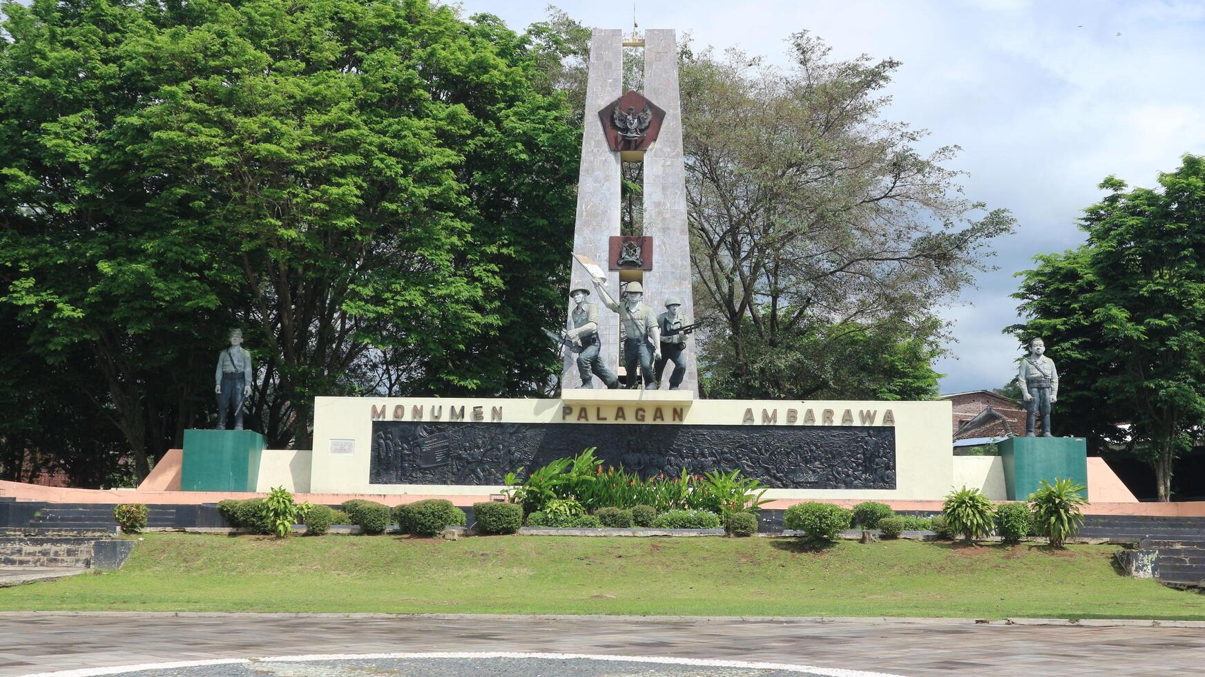 Semarang, 8 Okt - Photo of Palagan Ambarawa Monument on a sunny morning. The Palagan Ambarawa Monument is one of the tourist destinations in the city of Ambarawa.