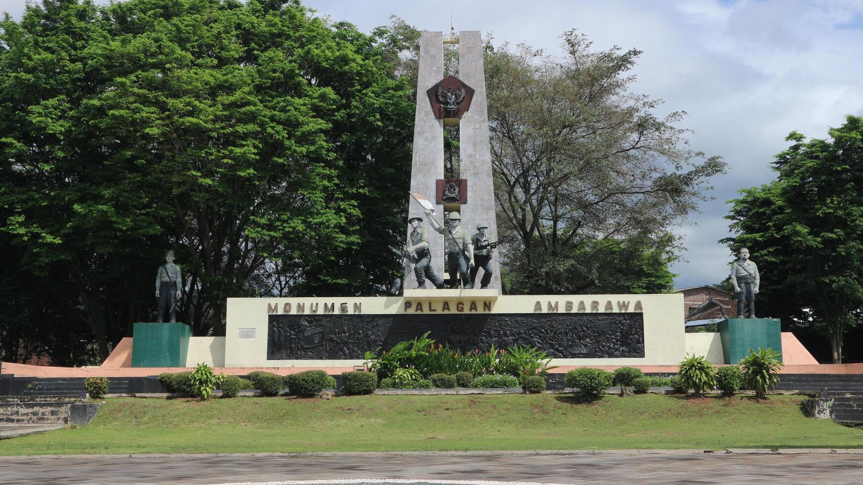 Semarang, 8 Okt - Photo of Palagan Ambarawa Monument on a sunny morning. The Palagan Ambarawa Monument is one of the tourist destinations in the city of Ambarawa.