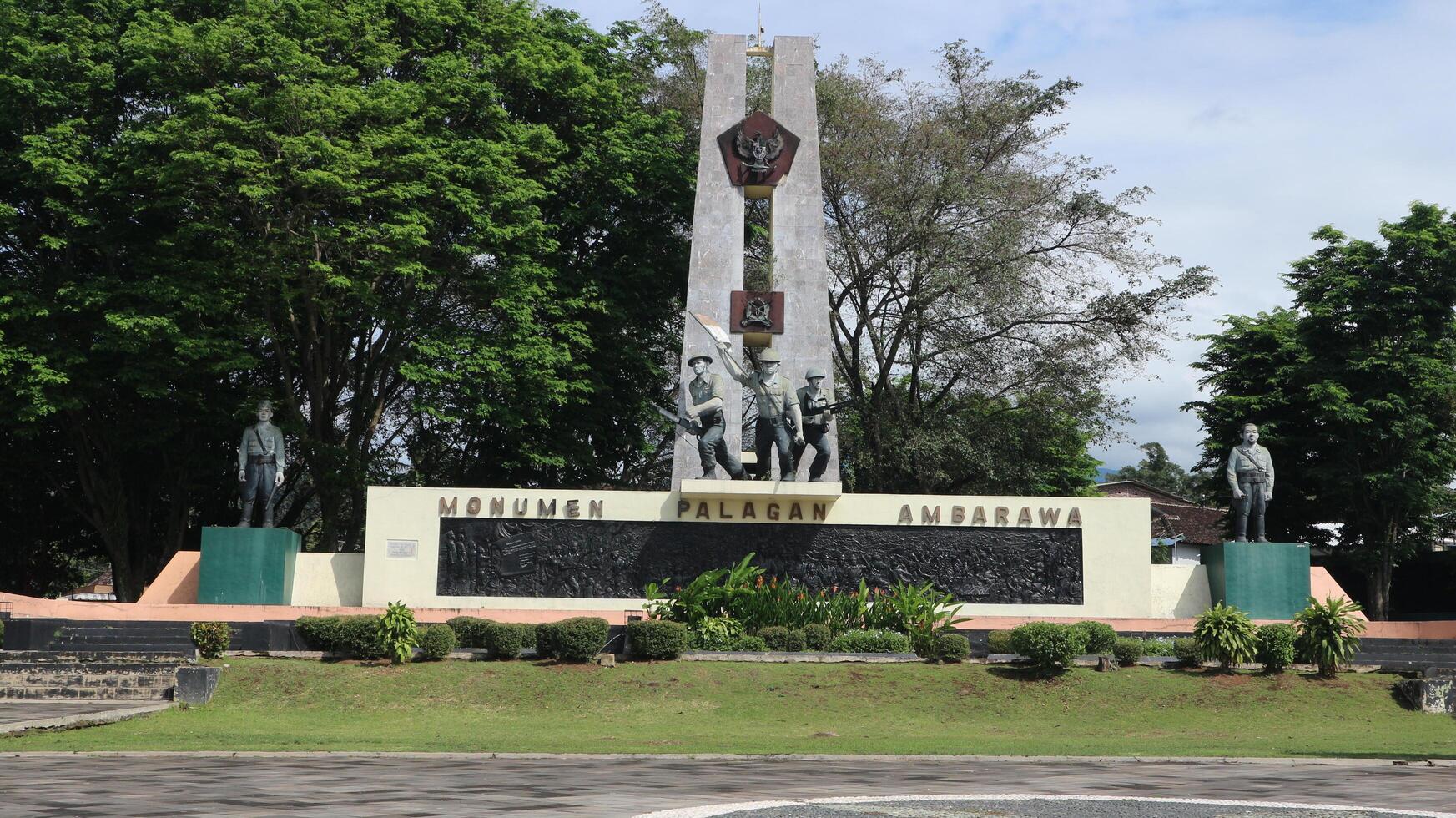 Semarang, 8 Okt - Photo of Palagan Ambarawa Monument on a sunny morning. The Palagan Ambarawa Monument is one of the tourist destinations in the city of Ambarawa.