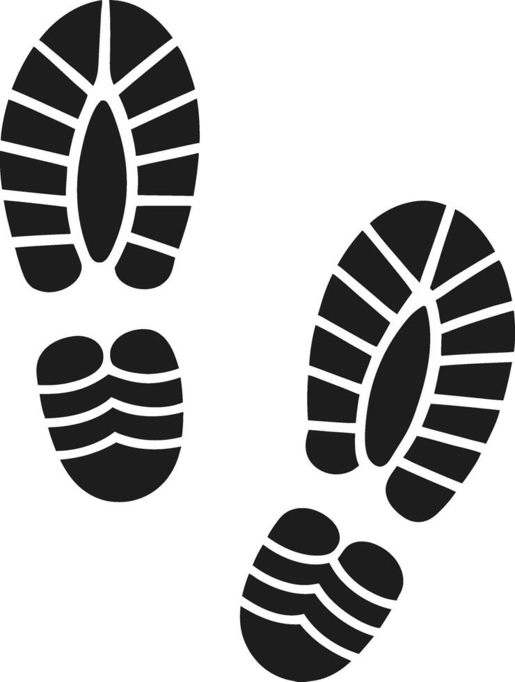 Footprint Shoeprint Silhouette Illustration vector