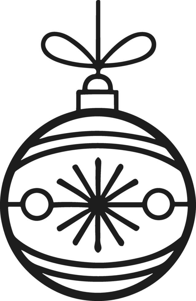 Vintage Christmas Ornament with Starburst Design - Festive Illustration vector