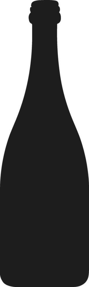 Minimalist Champagne Bottle Silhouette Illustration for Celebratory Designs vector