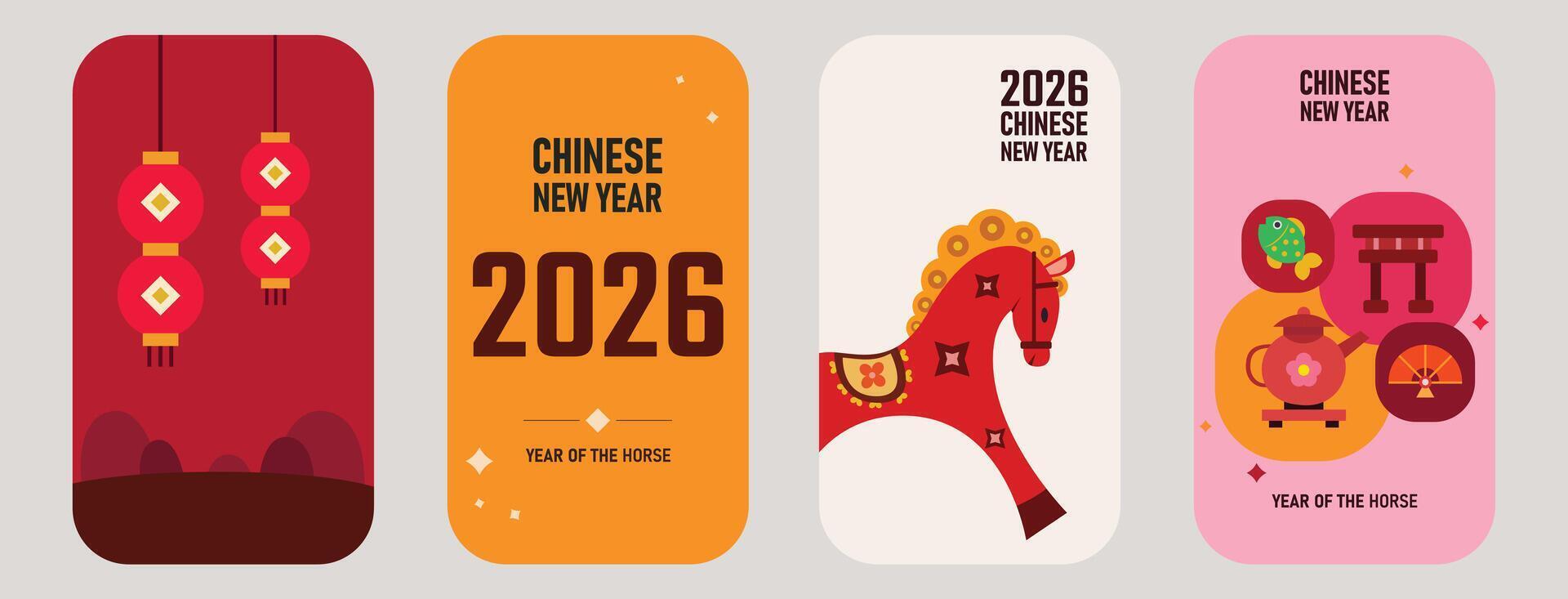 2026 Chinese New Year 2026 celebration template, year of the horse