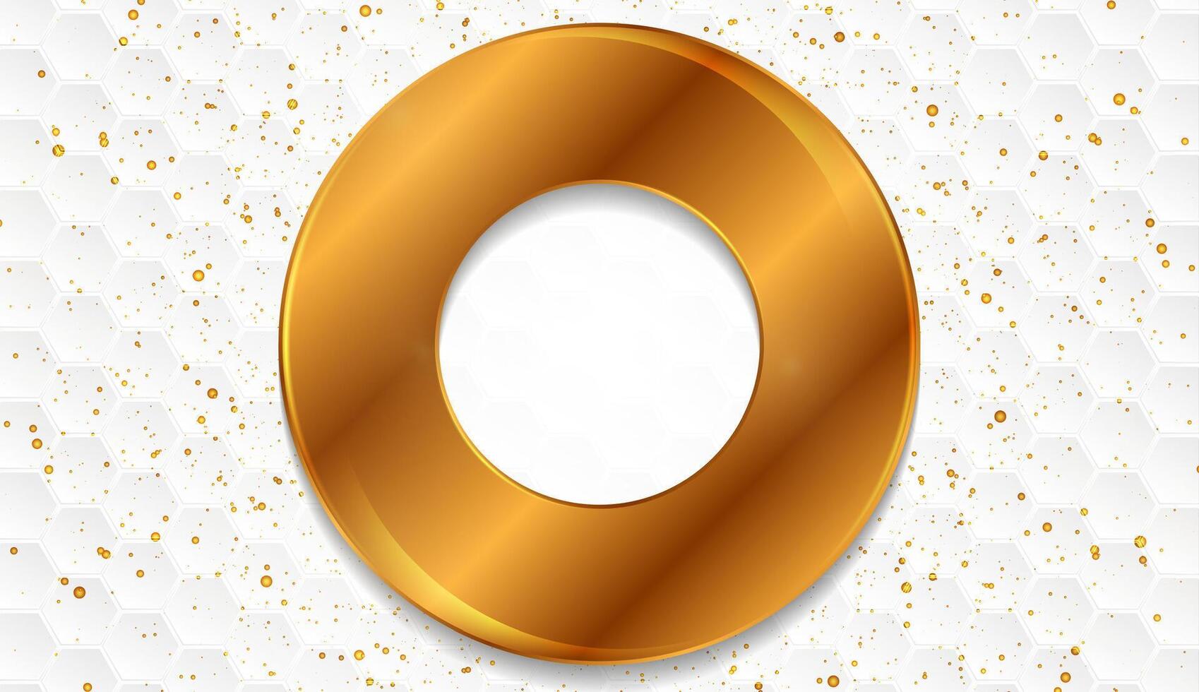 White and golden shiny sparkling geometric background vector