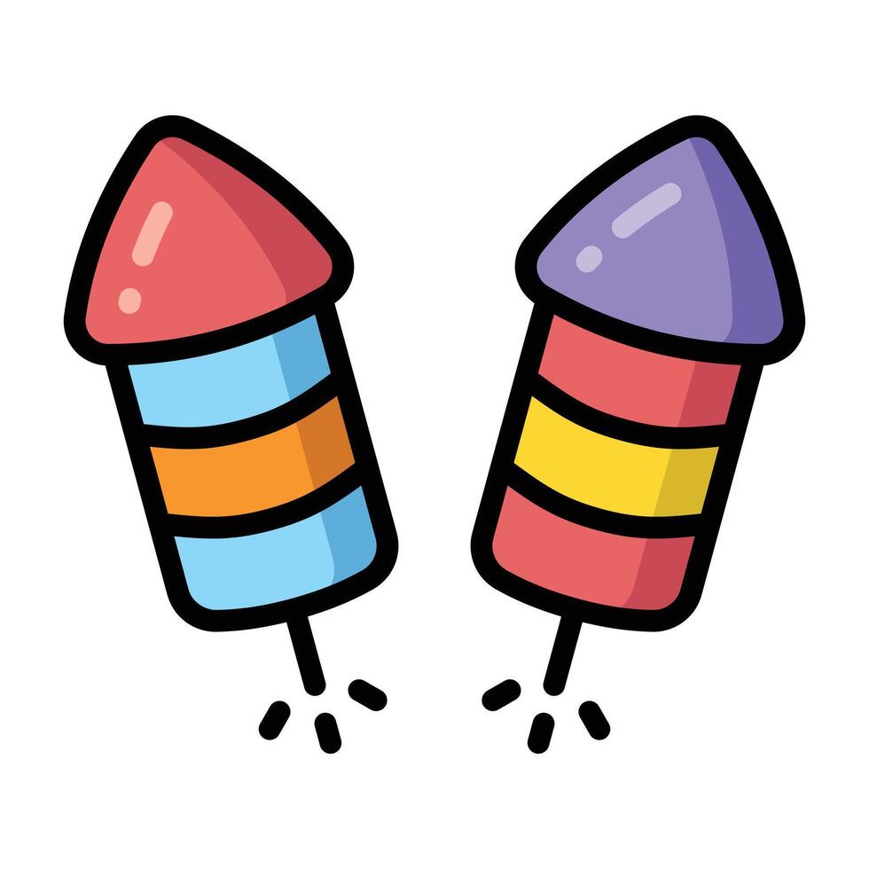 Simple Fireworks colorful icon. The icon can be used for websites, print templates, presentation templates, illustrations, etc vector